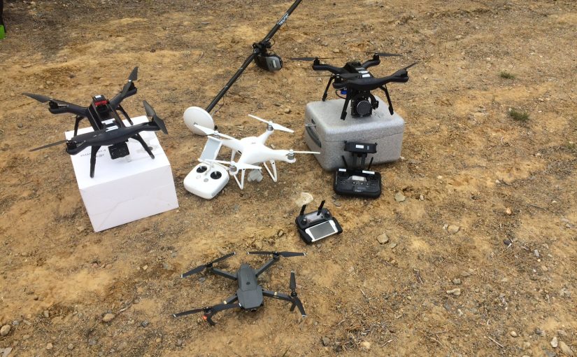 Three drone systems, four different cameras