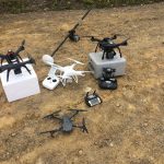 Three drone systems, four different cameras